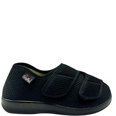 ORTOMED LDS 2 VEL ORTHOPEDIC SLIPPER - BLACK